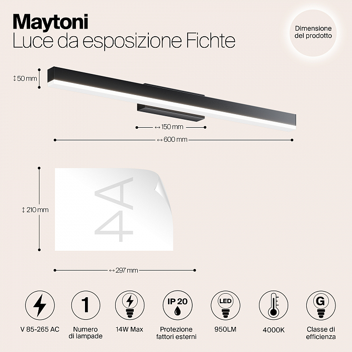 Интерьерная подсветка Maytoni MIR012WL-L14B4K